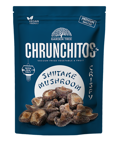 GARDEN TREE CHRUNCHITOS vakuume kepti traškūs japoniški grybai Shiitake – 60 g